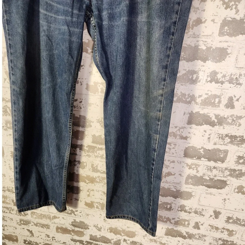 Levi's 550 Relaxed Fit Straight Blue Denim Jeans Men Big & Tall 46x30 Light Wash